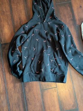 Jordan Black Hoodie with Red Jumpman Accents